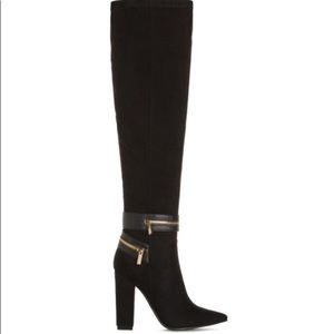 Knee high block heel boots, Kris by Shoe Dazzle.
